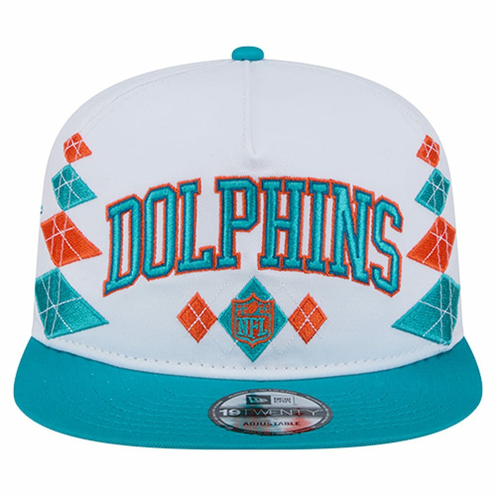 Miami Dolphins New Era Argyle 19TWENTY Adjustable Hat - White - NFL