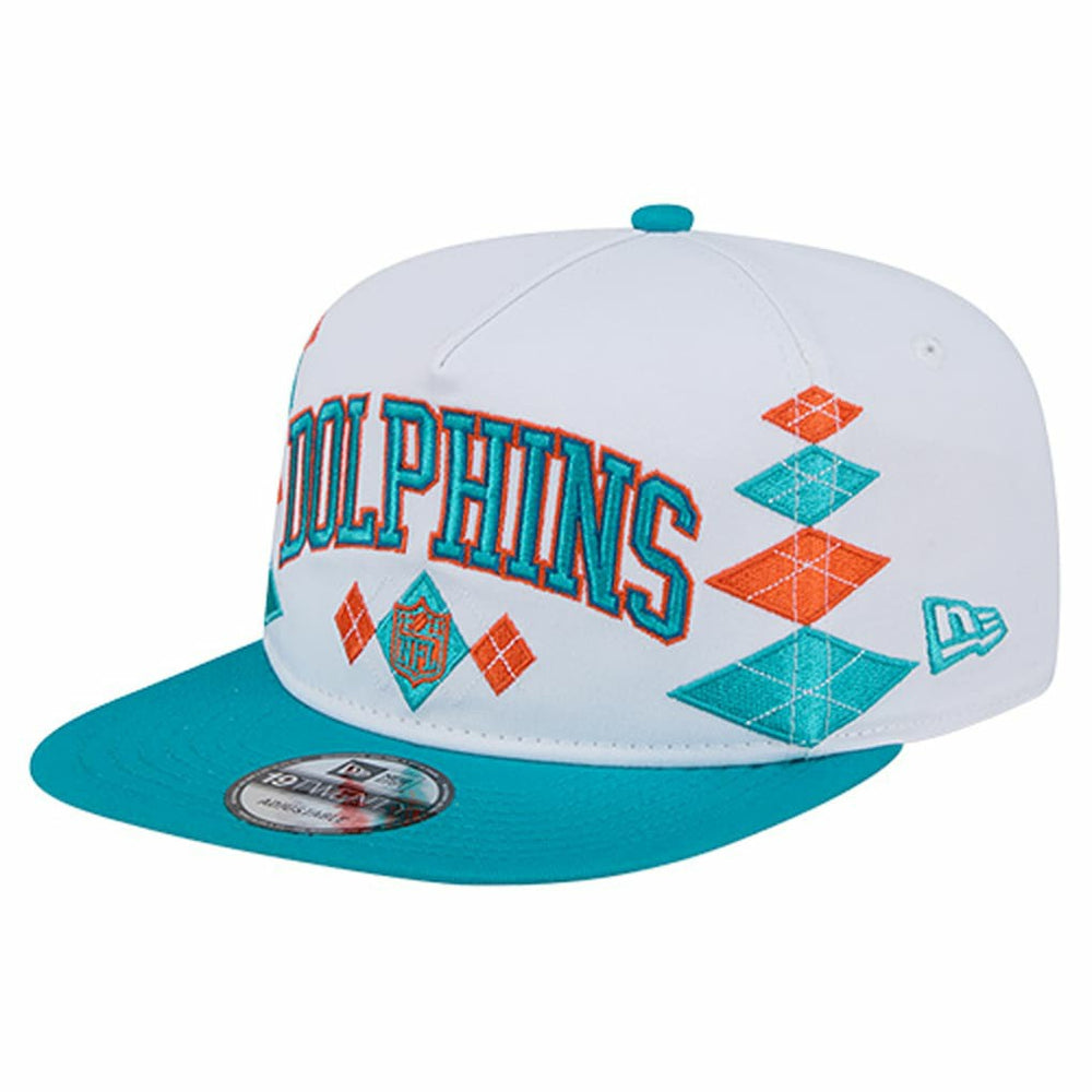 Miami Dolphins New Era Argyle 19TWENTY Adjustable Hat - White - NFL