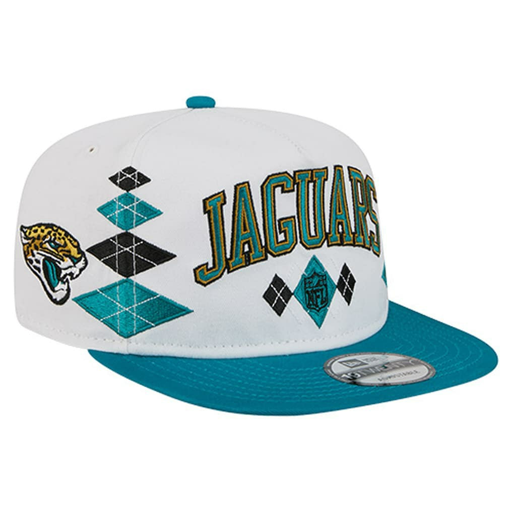 Jacksonville Jaguars New Era Argyle 19TWENTY Adjustable Hat - White - NFL