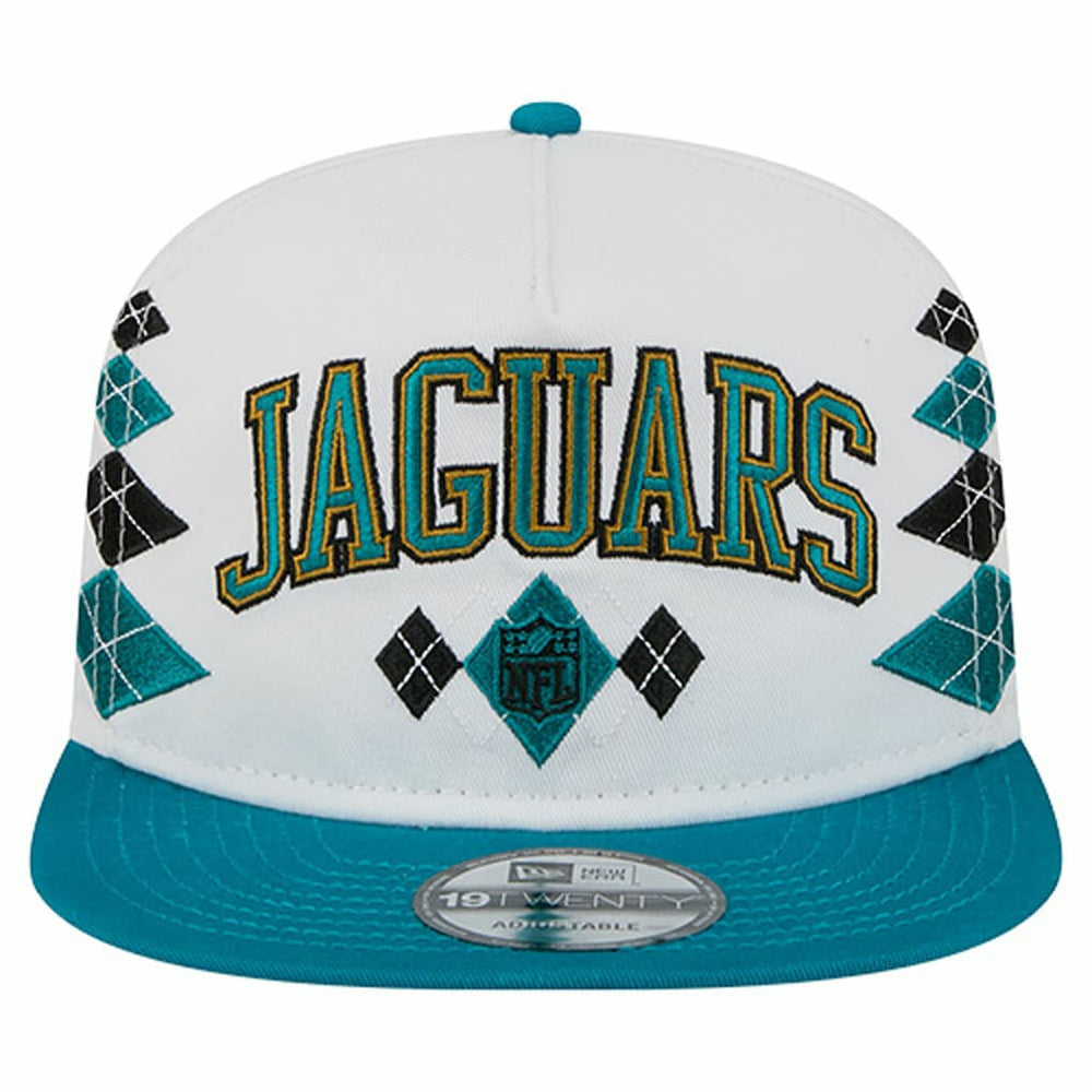 Jacksonville Jaguars New Era Argyle 19TWENTY Adjustable Hat - White - NFL