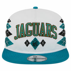 Jacksonville Jaguars New Era Argyle 19TWENTY Adjustable Hat - White - NFL