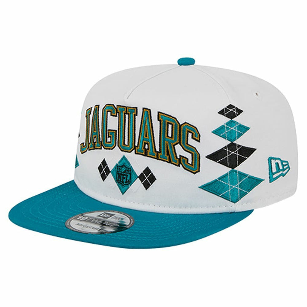 Jacksonville Jaguars New Era Argyle 19TWENTY Adjustable Hat - White - NFL