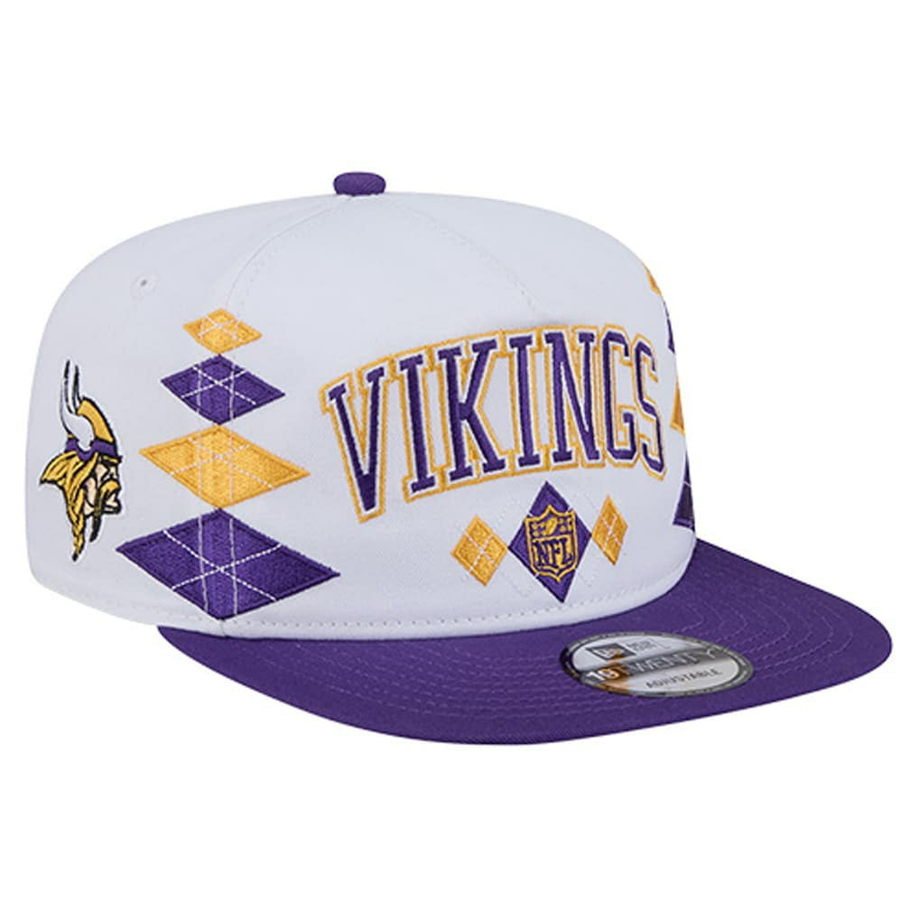 Minnesota Vikings New Era Argyle 19TWENTY Adjustable Hat - White - NFL