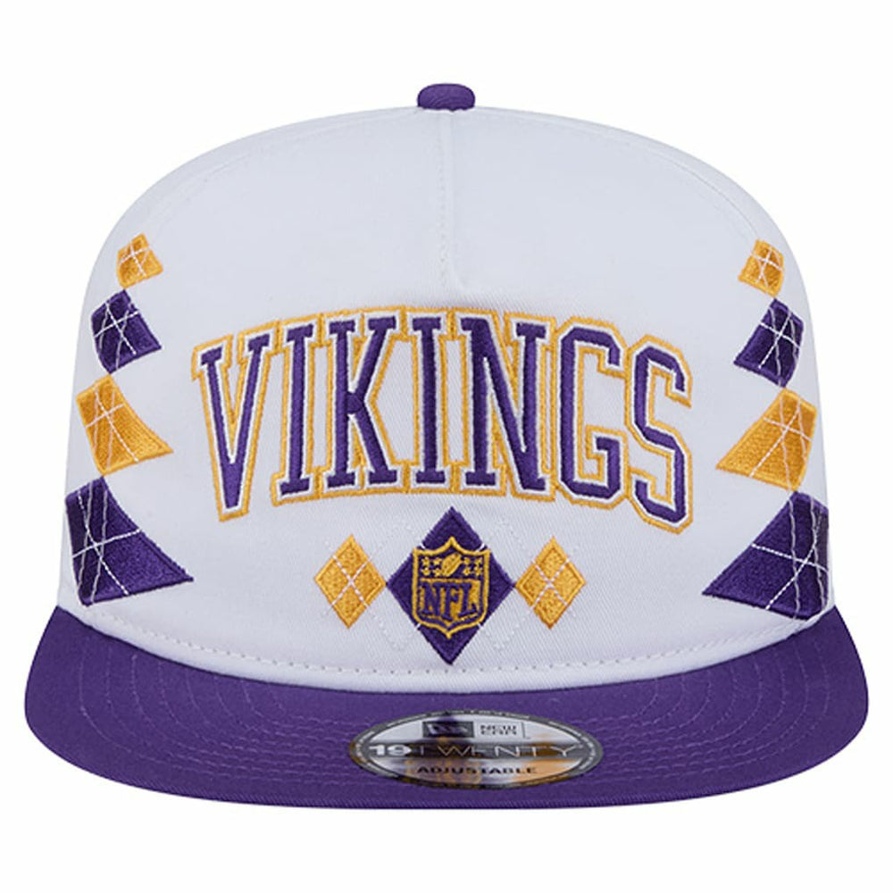 Minnesota Vikings New Era Argyle 19TWENTY Adjustable Hat - White - NFL