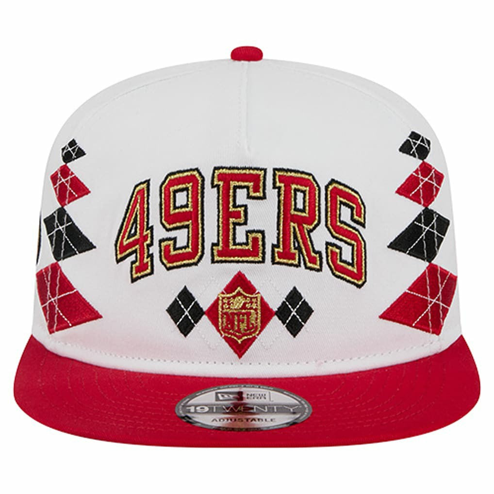 San Francisco 49ers New Era Argyle 19TWENTY Adjustable Hat - White - NFL