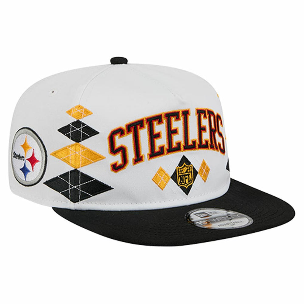 Pittsburgh Steelers New Era Argyle 19TWENTY Adjustable Hat - White - NFL