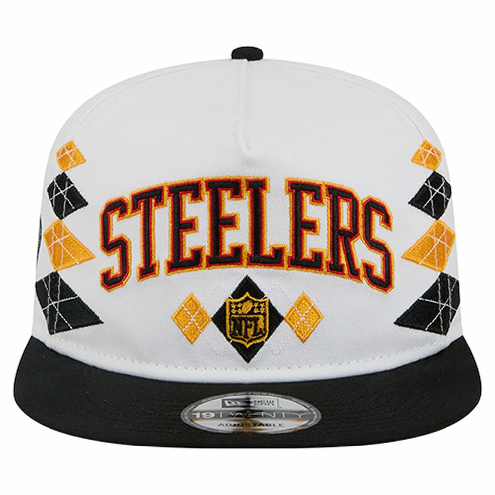 Pittsburgh Steelers New Era Argyle 19TWENTY Adjustable Hat - White - NFL
