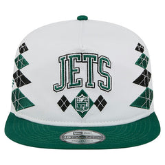 New York Jets New Era Argyle 19TWENTY Adjustable Hat - White - NFL