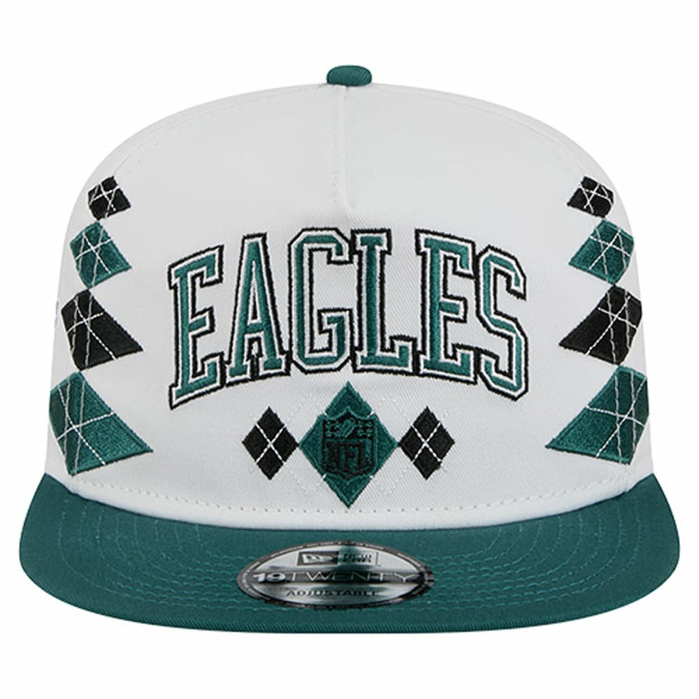 Philadelphia Eagles New Era Argyle 19TWENTY Adjustable Hat - White - NFL