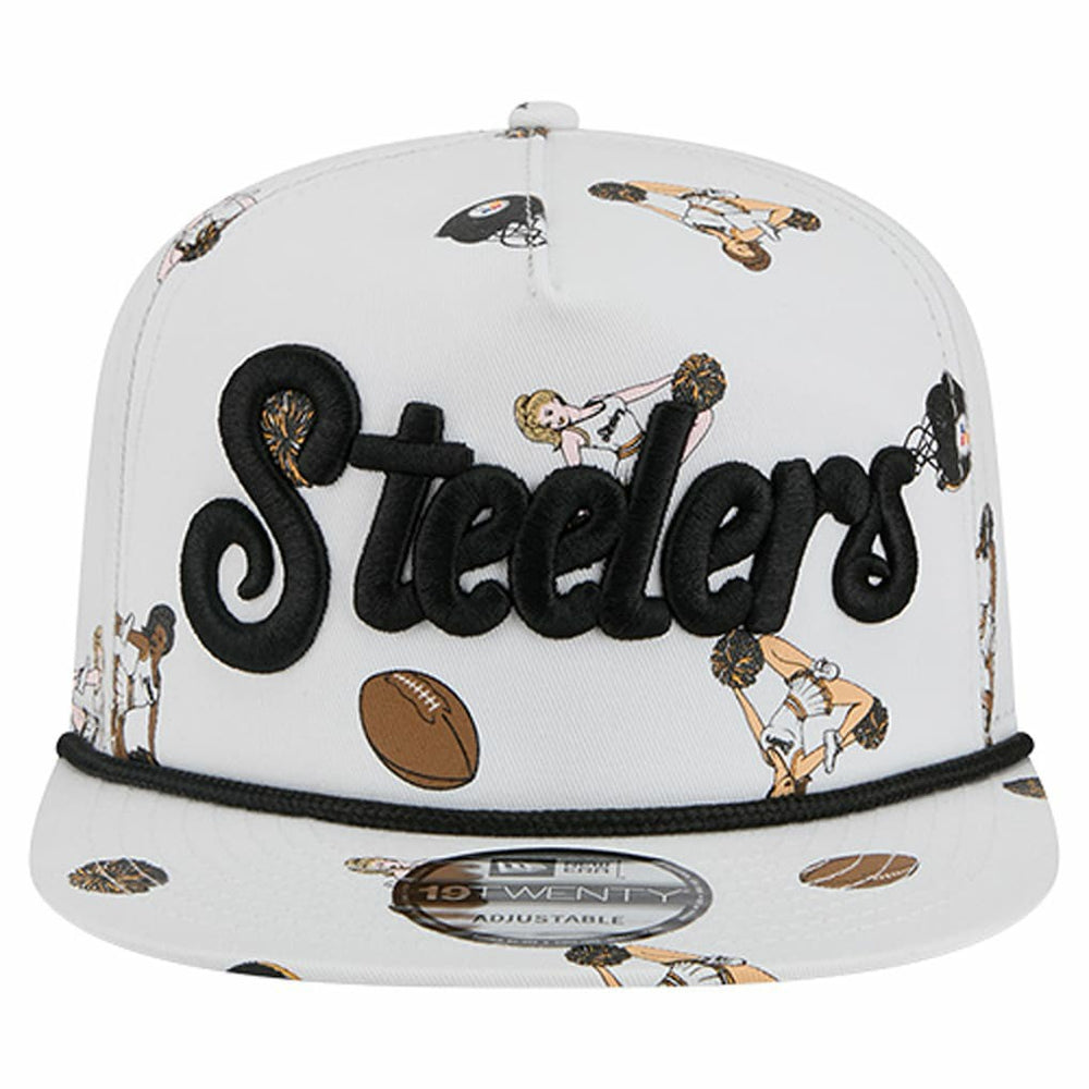 Pittsburgh Steelers New Era Team Cheer 19TWENTY Snapback Hat - White - NFL