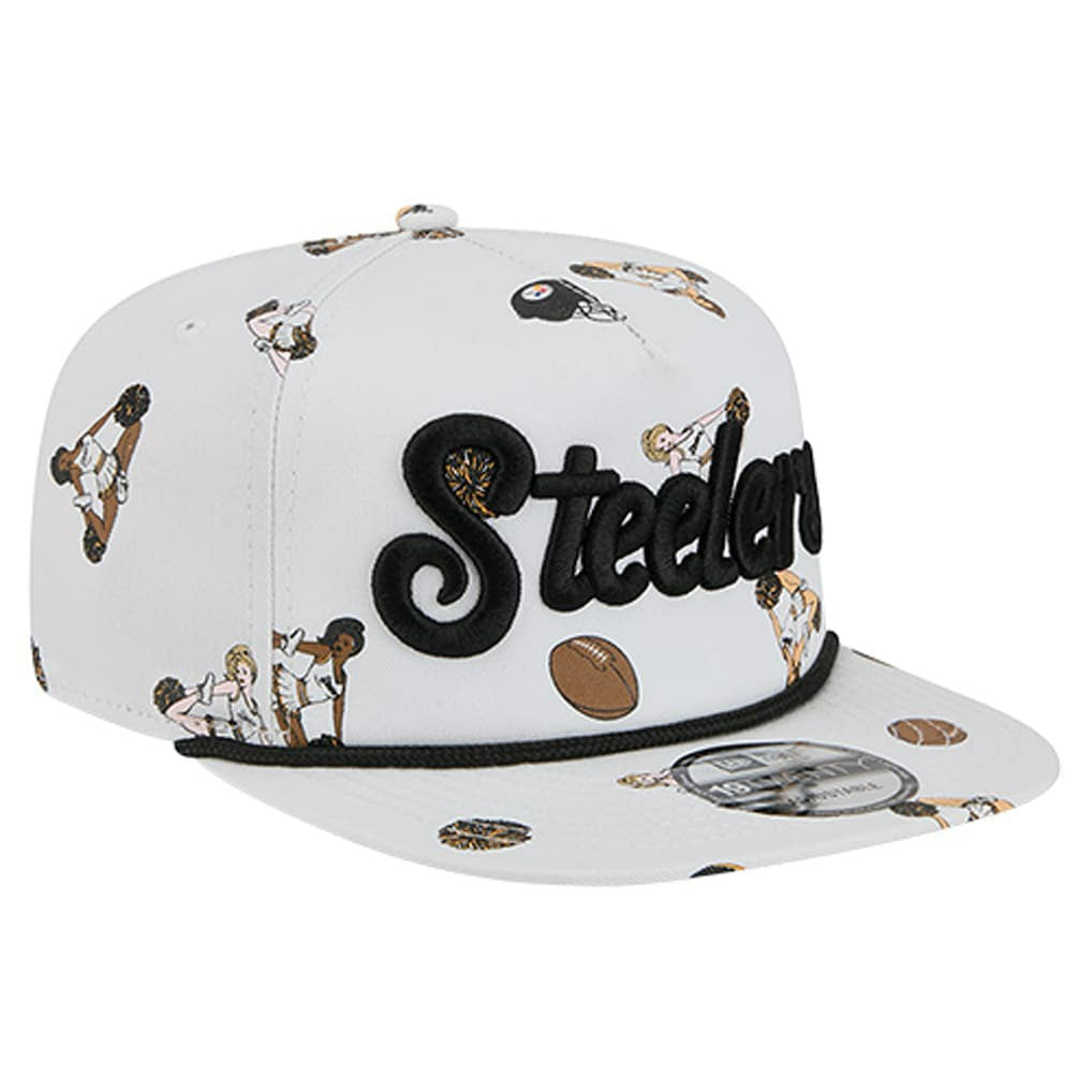 Pittsburgh Steelers New Era Team Cheer 19TWENTY Snapback Hat - White - NFL