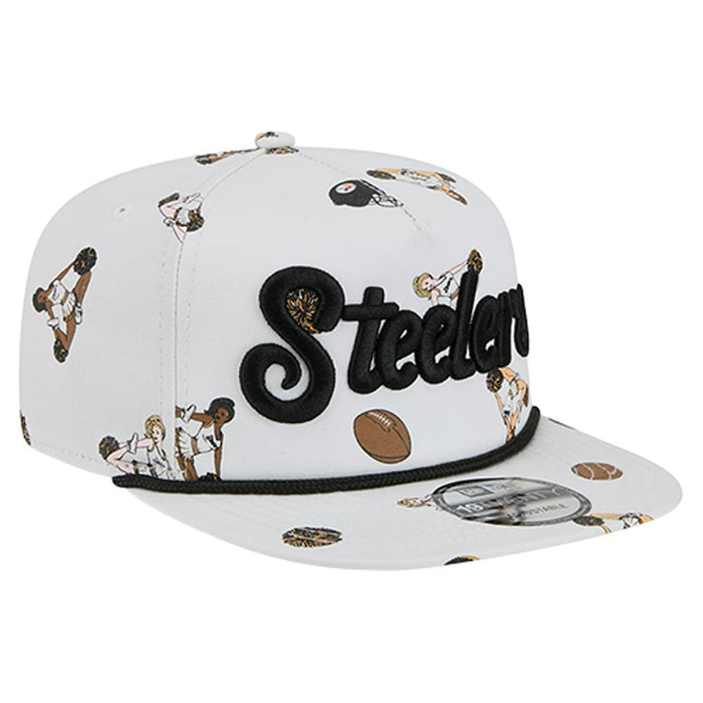 Pittsburgh Steelers New Era Team Cheer 19TWENTY Snapback Hat - White - NFL
