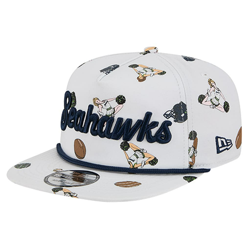 Seattle Seahawks New Era Team Cheer 19TWENTY Snapback Hat - White - NFL