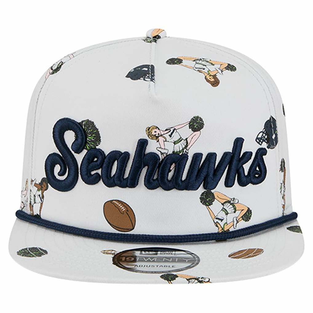 Seattle Seahawks New Era Team Cheer 19TWENTY Snapback Hat - White - NFL
