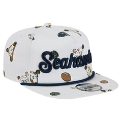 Seattle Seahawks New Era Team Cheer 19TWENTY Snapback Hat - White - NFL