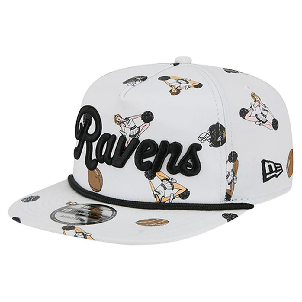 Baltimore Ravens New Era Team Cheer 19TWENTY Snapback Hat - White - NFL