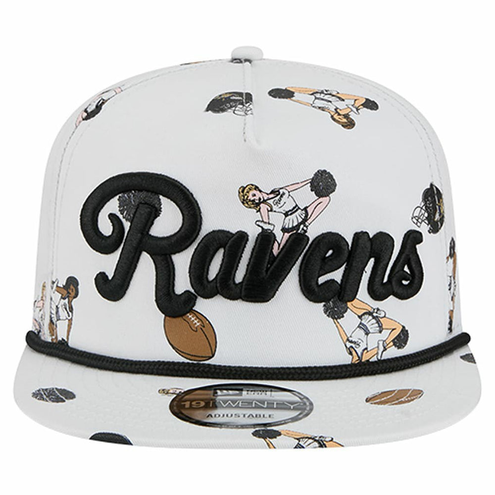 Baltimore Ravens New Era Team Cheer 19TWENTY Snapback Hat - White - NFL