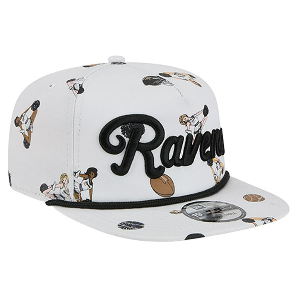 Baltimore Ravens New Era Team Cheer 19TWENTY Snapback Hat - White - NFL
