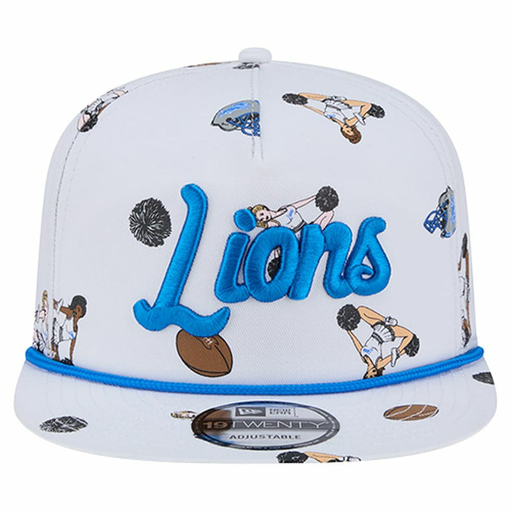 Detroit Lions New Era Team Cheer 19TWENTY Snapback Hat - White - NFL
