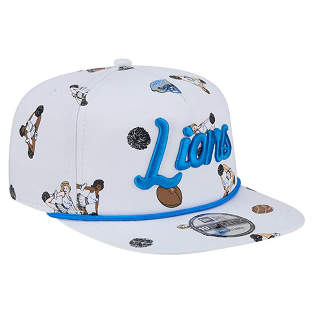 Detroit Lions New Era Team Cheer 19TWENTY Snapback Hat - White - NFL