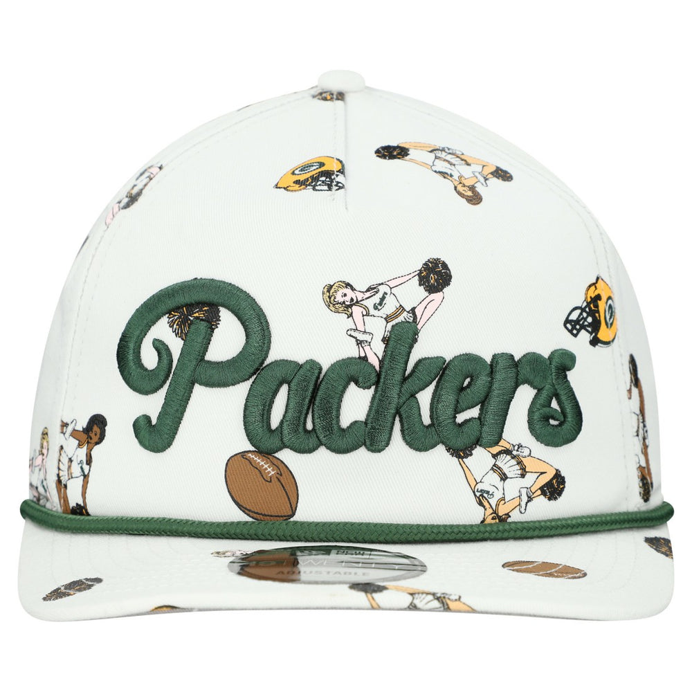 Green Bay Packers New Era Team Cheer 19TWENTY Snapback Hat - White - NFL