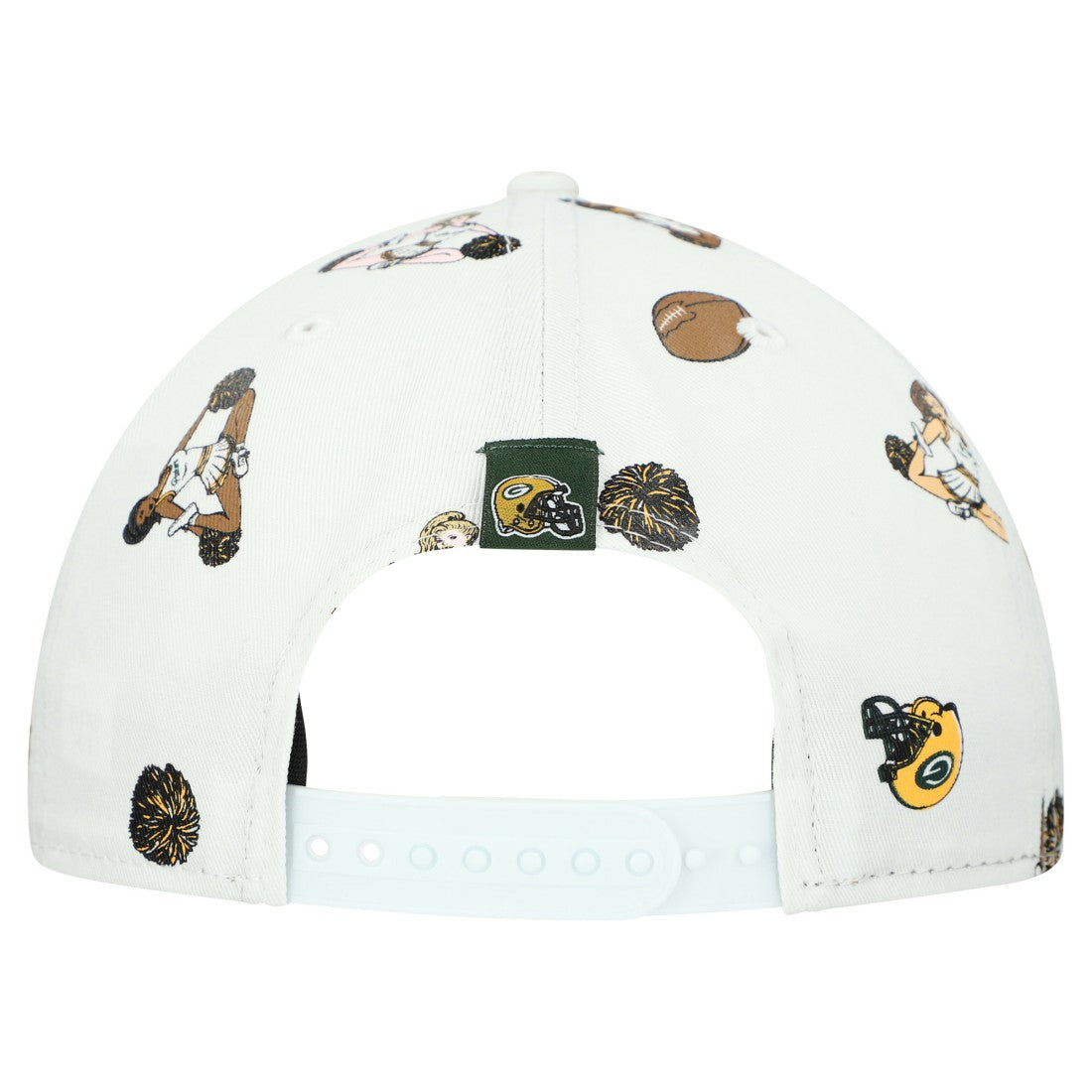 Green Bay Packers New Era Team Cheer 19TWENTY Snapback Hat - White - NFL