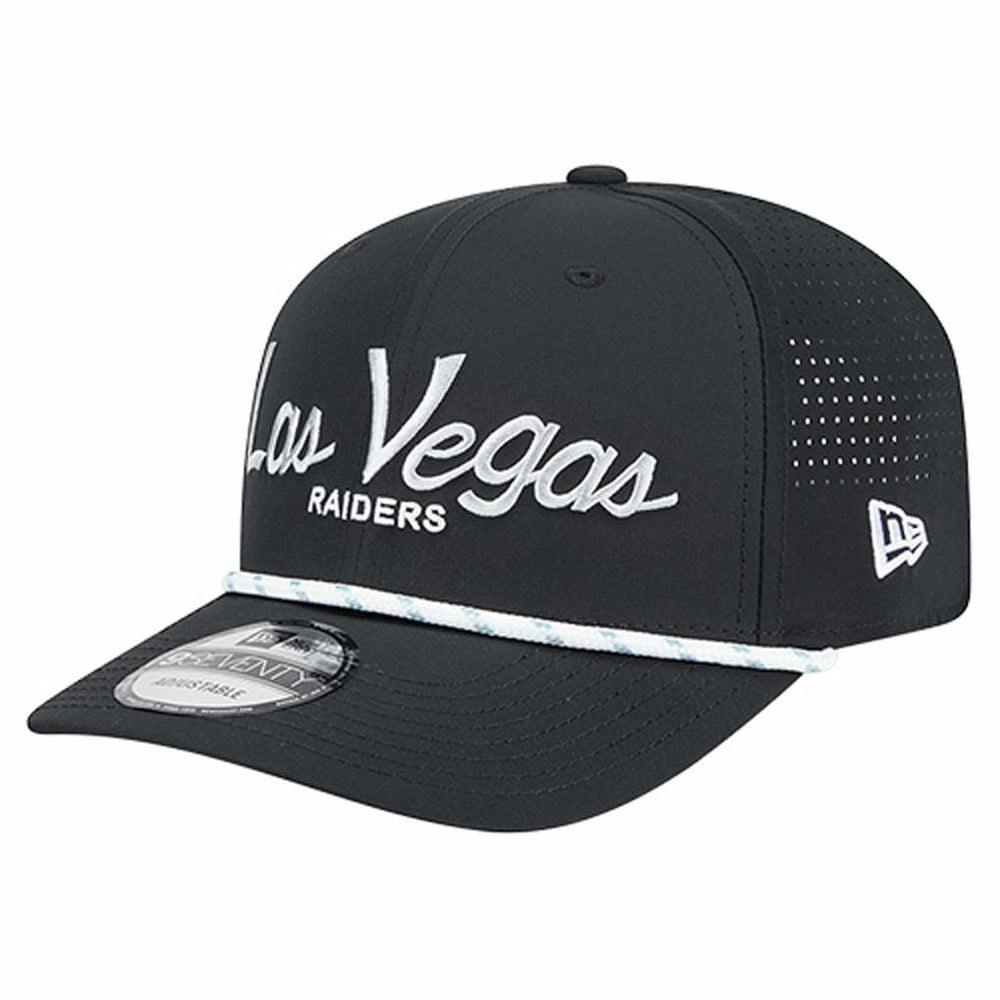 Las Vegas Raiders New Era Script 9SEVENTY Adjustable Hat - Black - NFL