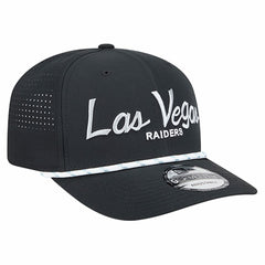 Las Vegas Raiders New Era Script 9SEVENTY Adjustable Hat - Black - NFL