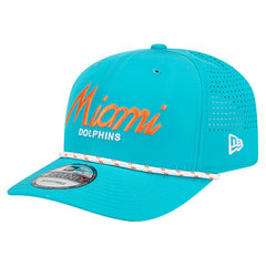 Miami Dolphins New Era Script 9SEVENTY Adjustable Hat - Aqua - NFL