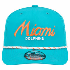 Miami Dolphins New Era Script 9SEVENTY Adjustable Hat - Aqua - NFL