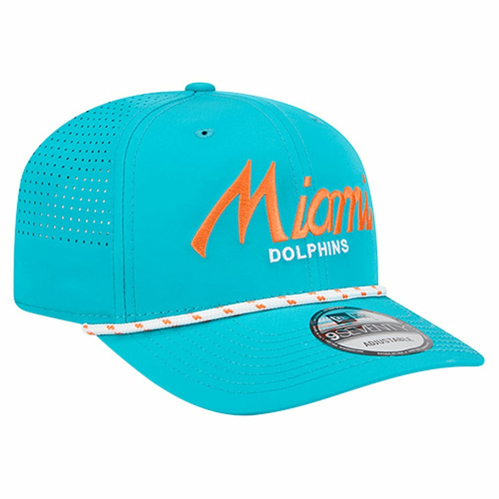Miami Dolphins New Era Script 9SEVENTY Adjustable Hat - Aqua - NFL