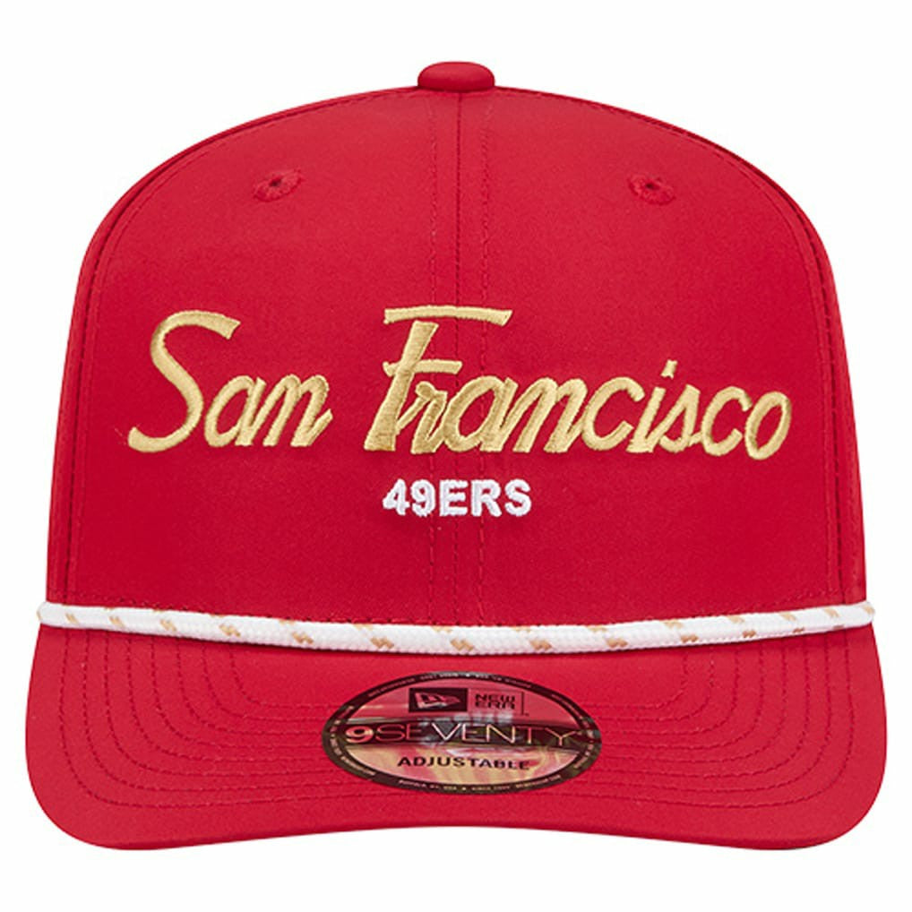 San Francisco 49ers New Era Script 9SEVENTY Adjustable Hat - Scarlet - NFL