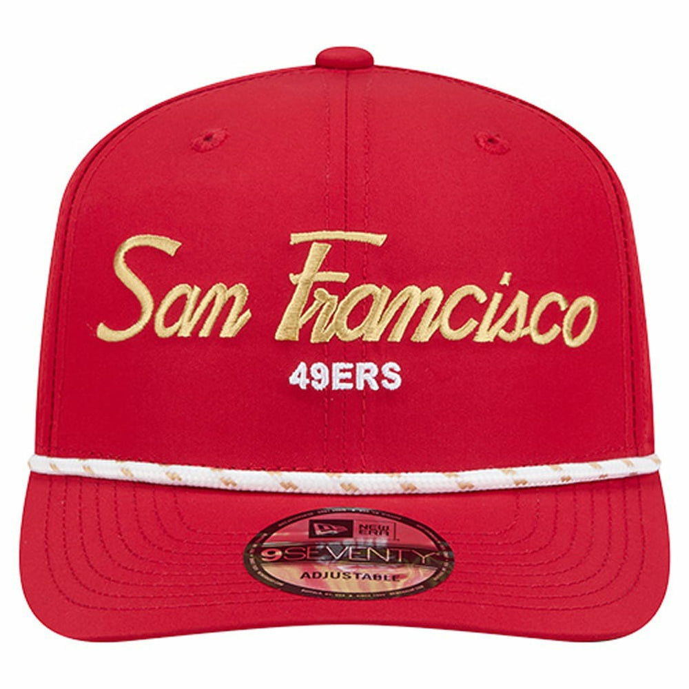 San Francisco 49ers New Era Script 9SEVENTY Adjustable Hat - Scarlet - NFL