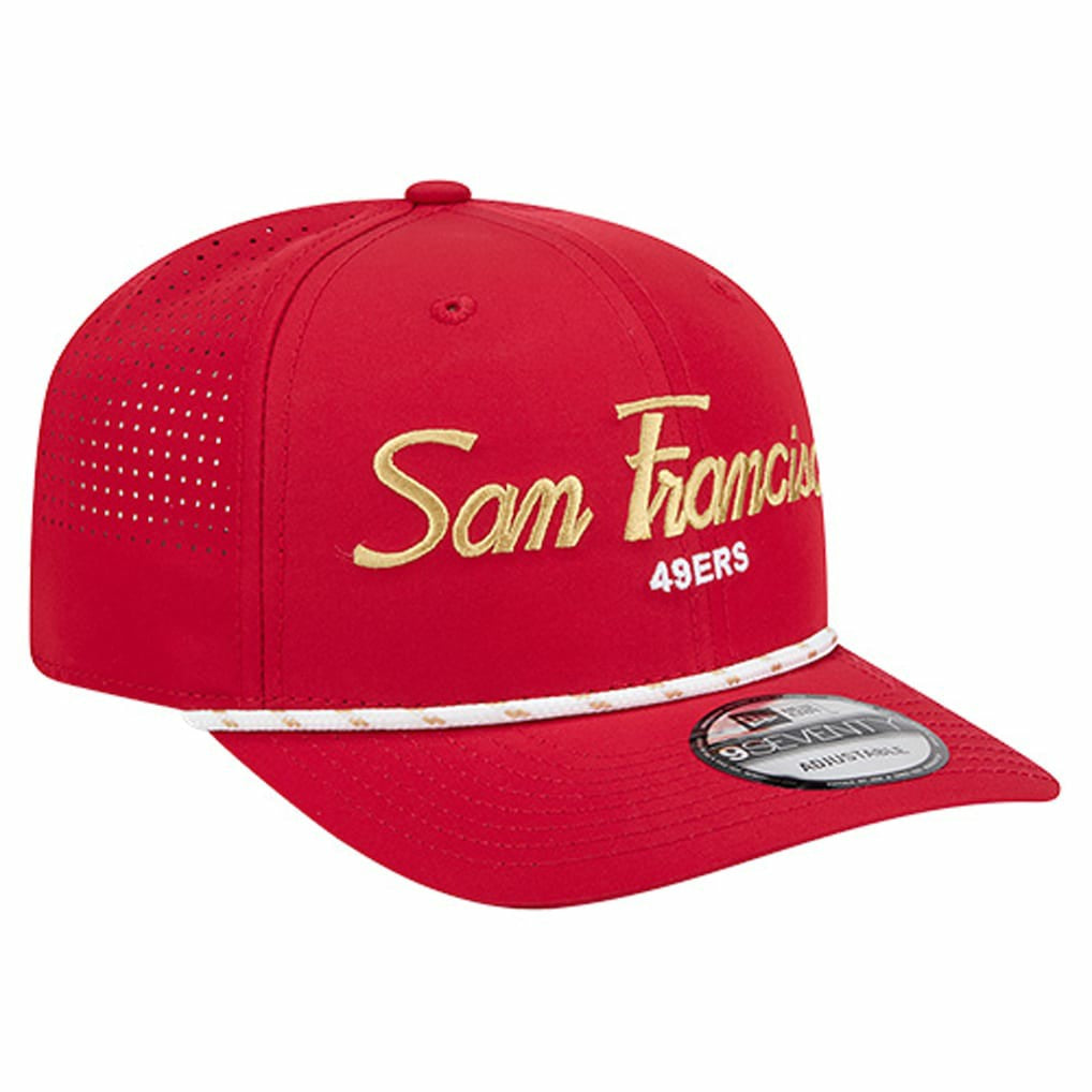 San Francisco 49ers New Era Script 9SEVENTY Adjustable Hat - Scarlet - NFL