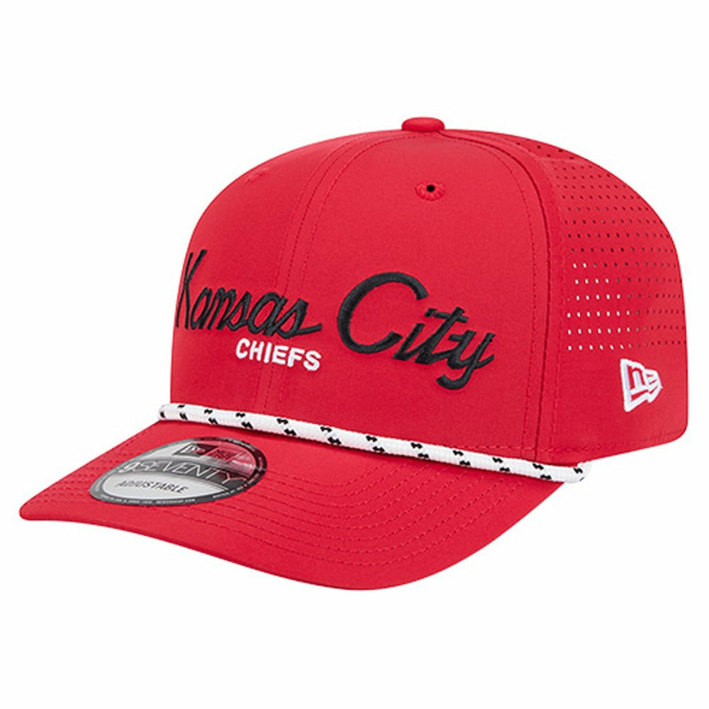 Kansas City Chiefs New Era Script 9SEVENTY Adjustable Hat - Red - NFL