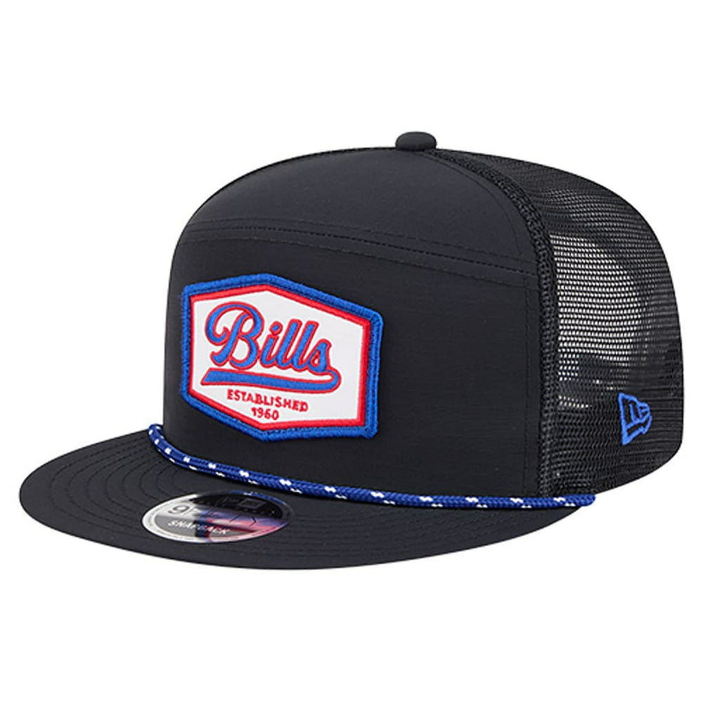 Buffalo Bills New Era Ripstop Patch 9FIFTY Split Panel Snapback Hat - Black - NFL