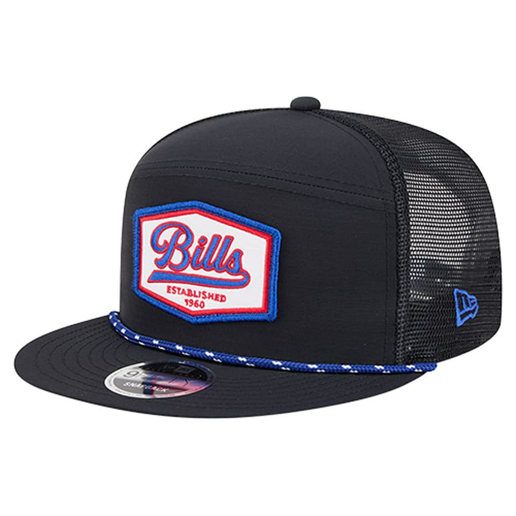 Buffalo Bills New Era Ripstop Patch 9FIFTY Split Panel Snapback Hat - Black - NFL