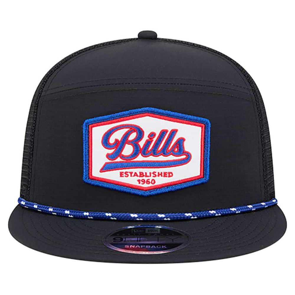 Buffalo Bills New Era Ripstop Patch 9FIFTY Split Panel Snapback Hat - Black - NFL