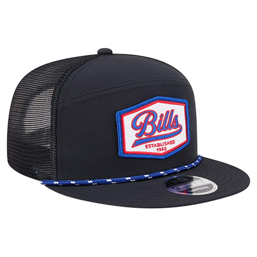 Buffalo Bills New Era Ripstop Patch 9FIFTY Split Panel Snapback Hat - Black - NFL