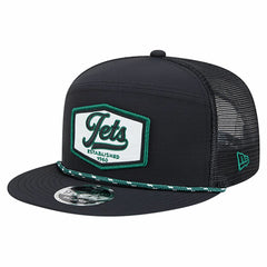New York Jets New Era Ripstop Patch 9FIFTY Split Panel Snapback Hat - Black - NFL