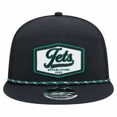 New York Jets New Era Ripstop Patch 9FIFTY Split Panel Snapback Hat - Black - NFL