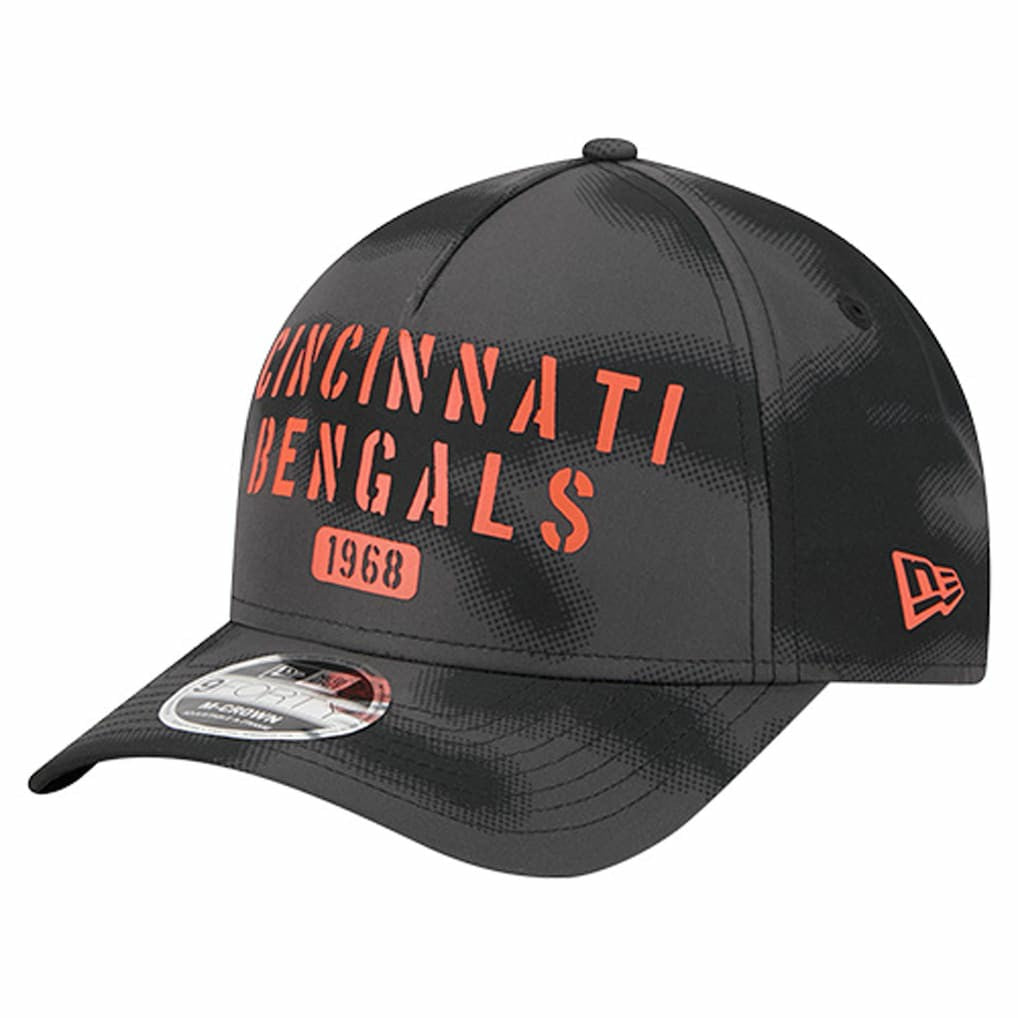 Cincinnati Bengals New Era Halftone Camo 9FORTY Hat - Gray - NFL