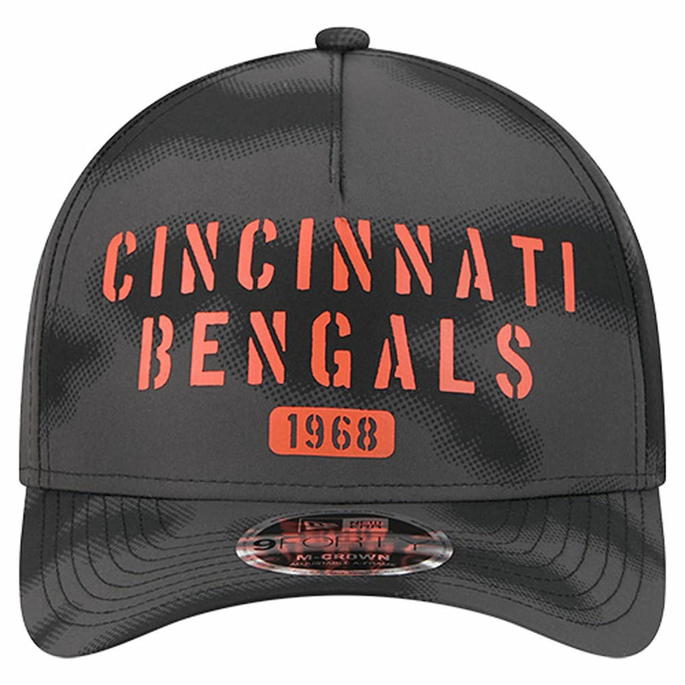Cincinnati Bengals New Era Halftone Camo 9FORTY Hat - Gray - NFL