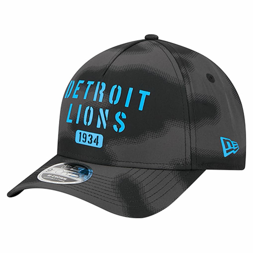 Detroit Lions New Era Halftone Camo 9FORTY Hat - Gray - NFL