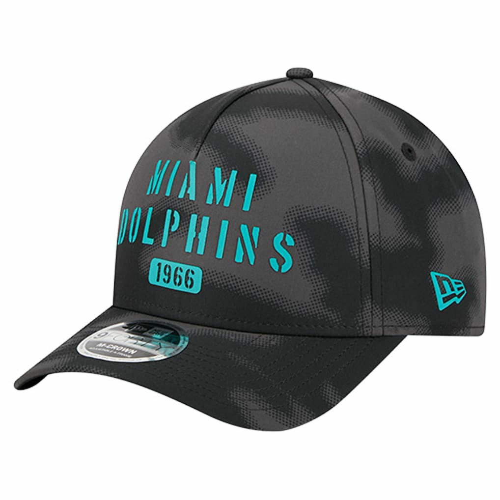 Miami Dolphins New Era Halftone Camo 9FORTY Hat - Gray - NFL