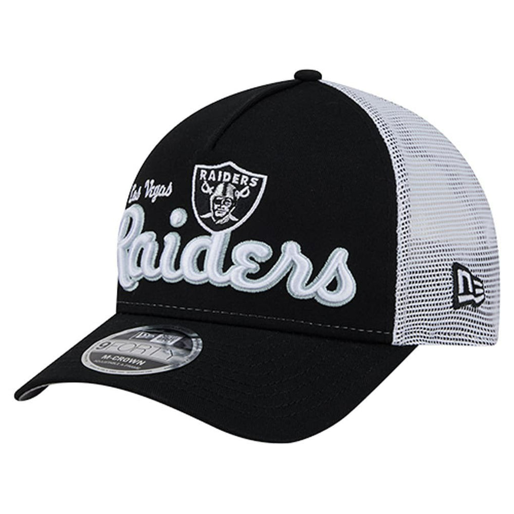 Las Vegas Raiders New Era Side Lines 9FORTY Adjustable Hat - Black - NFL