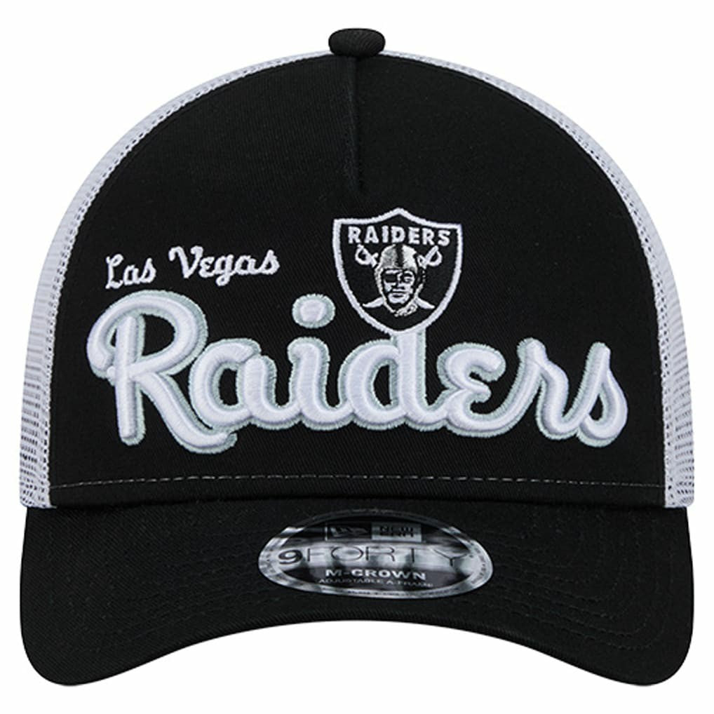 Las Vegas Raiders New Era Side Lines 9FORTY Adjustable Hat - Black - NFL