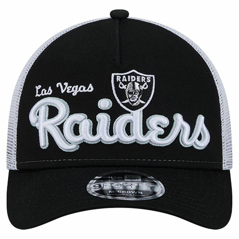 Las Vegas Raiders New Era Side Lines 9FORTY Adjustable Hat - Black - NFL
