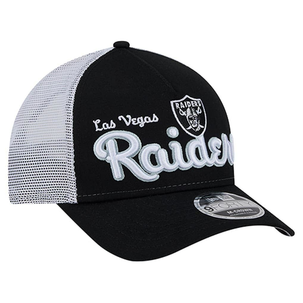 Las Vegas Raiders New Era Side Lines 9FORTY Adjustable Hat - Black - NFL