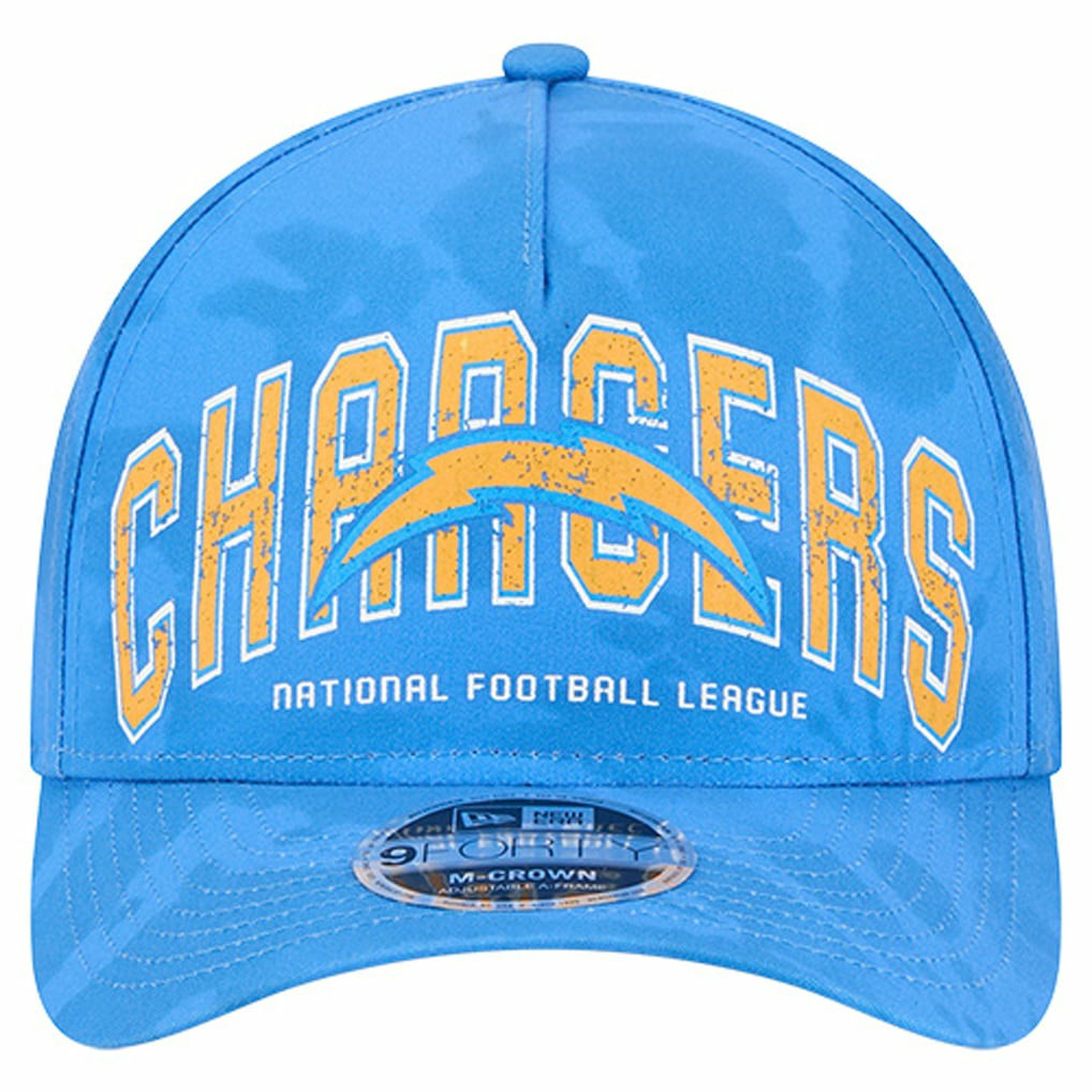 Los Angeles Chargers New Era Tie Dye Fade 9Forty M-Crown A-Frame Adjustable Hat - Powder Blue - NFL